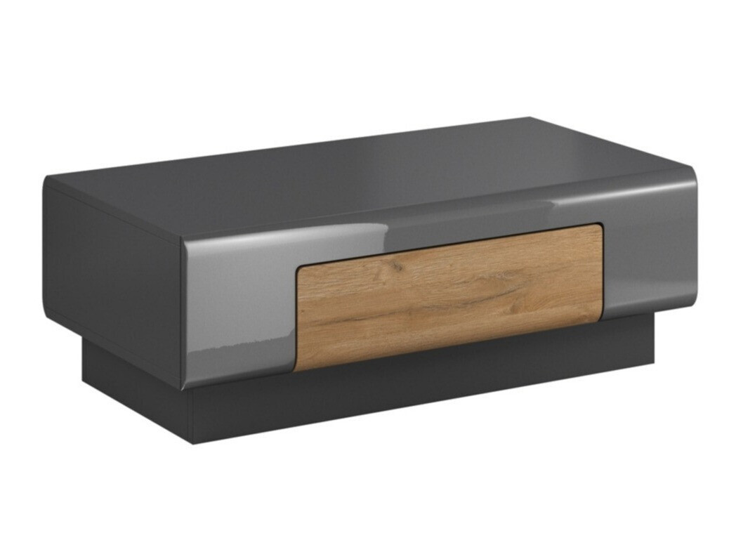 Mesa de centro Torsone 111 (Antracite + Gloss antracite + Carvalho Grandson)