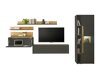 Conjunto para sala de estar Elbsori 140 (Antracite + Carvalho wotan)