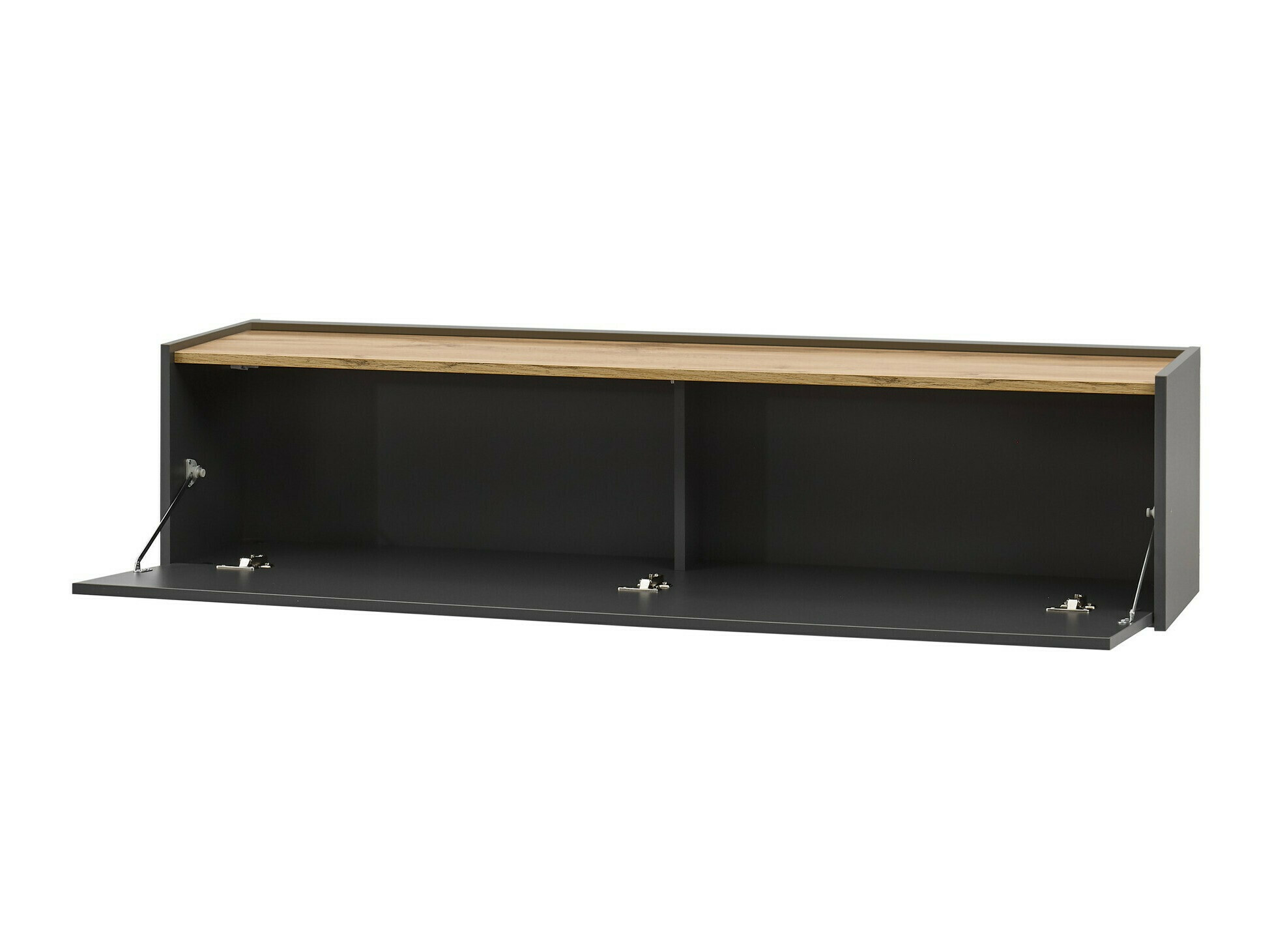 Conjunto para sala de estar Elbsori 140 (Antracite + Carvalho wotan)