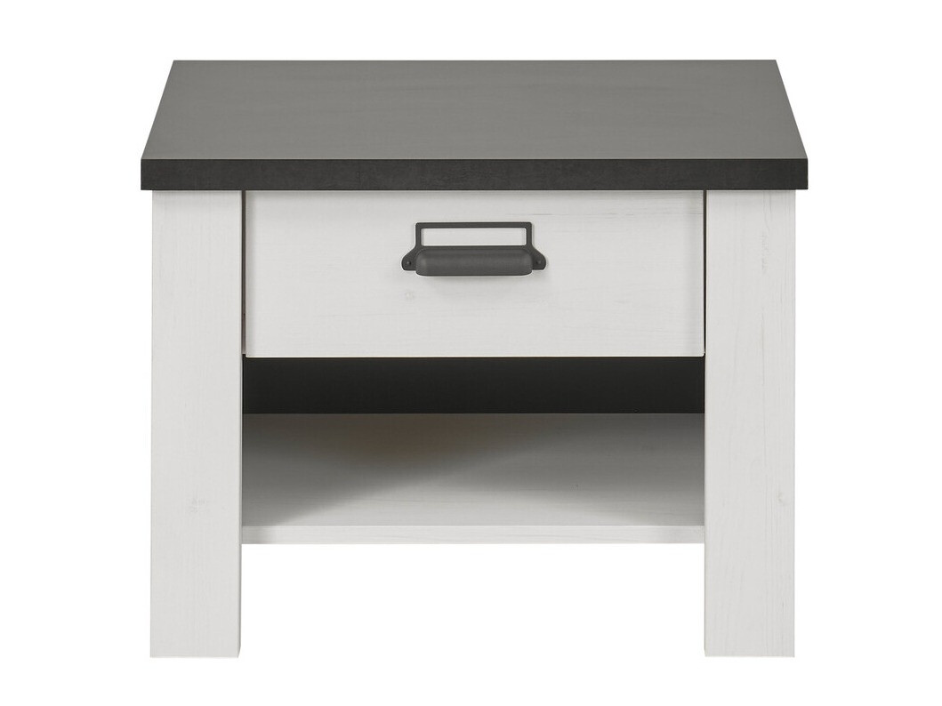 Mesa de cabeceira Cirtale 104 (Antracite + Pinheiro branqueado)