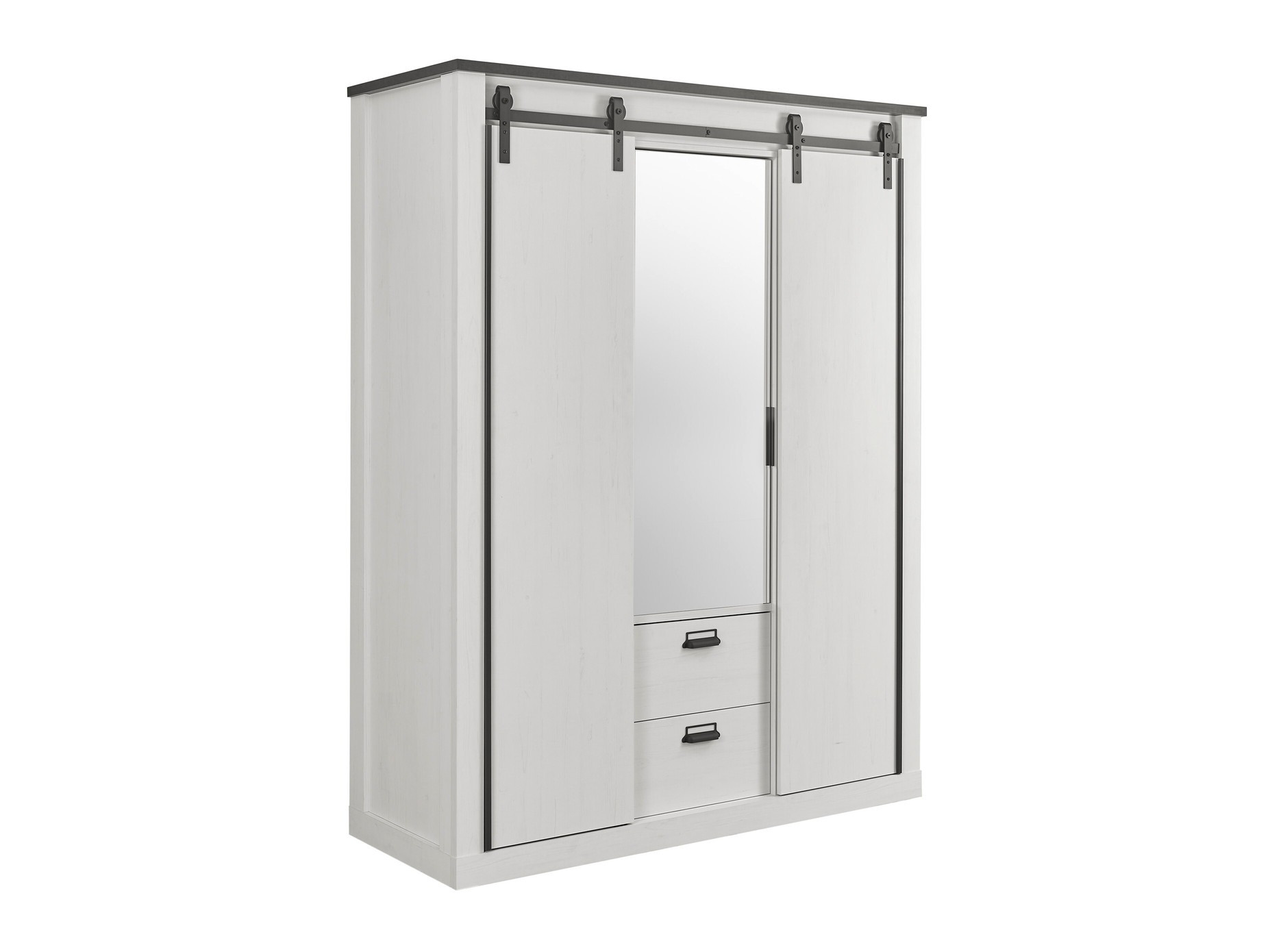 Roupeiro Cirtale 107 (Antracite + Pinheiro branqueado)