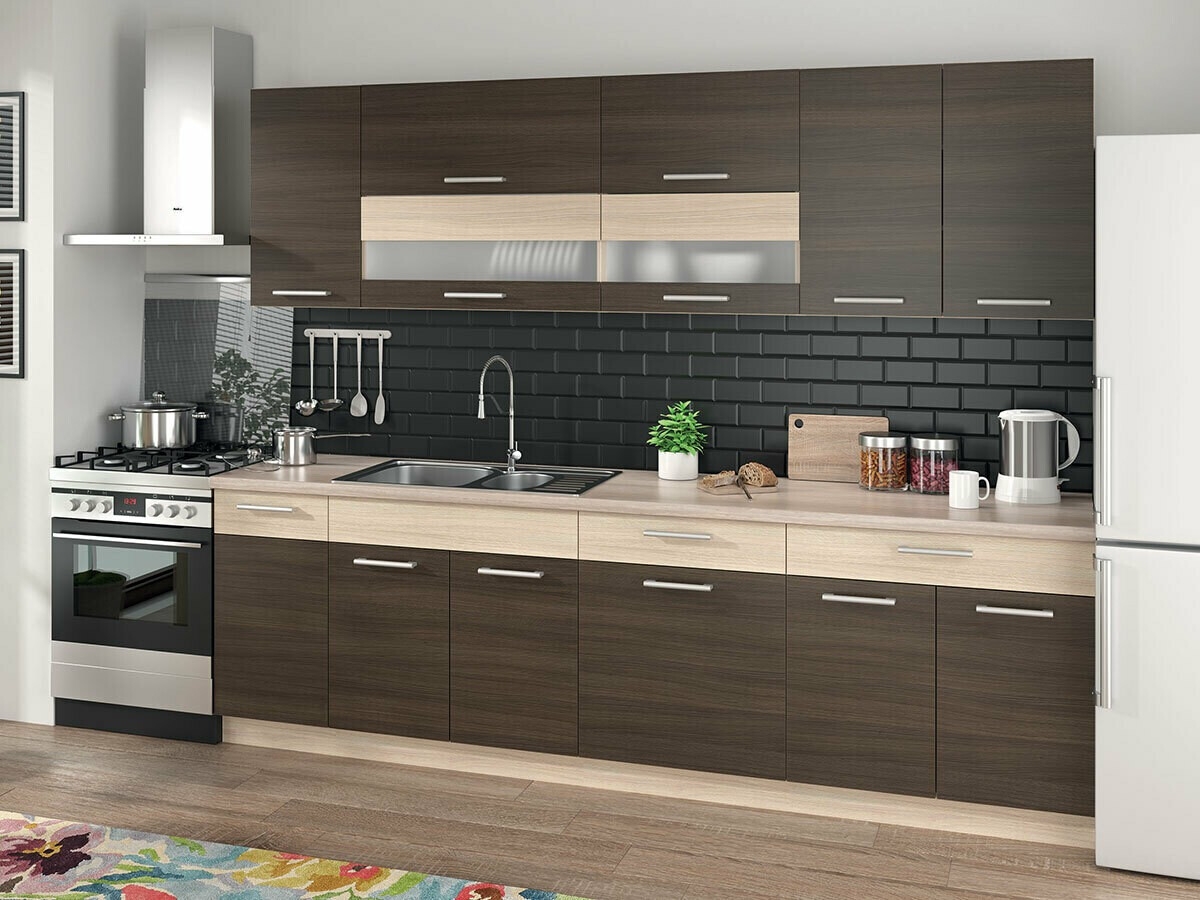 Armário modular suspenso Mode Dark 107