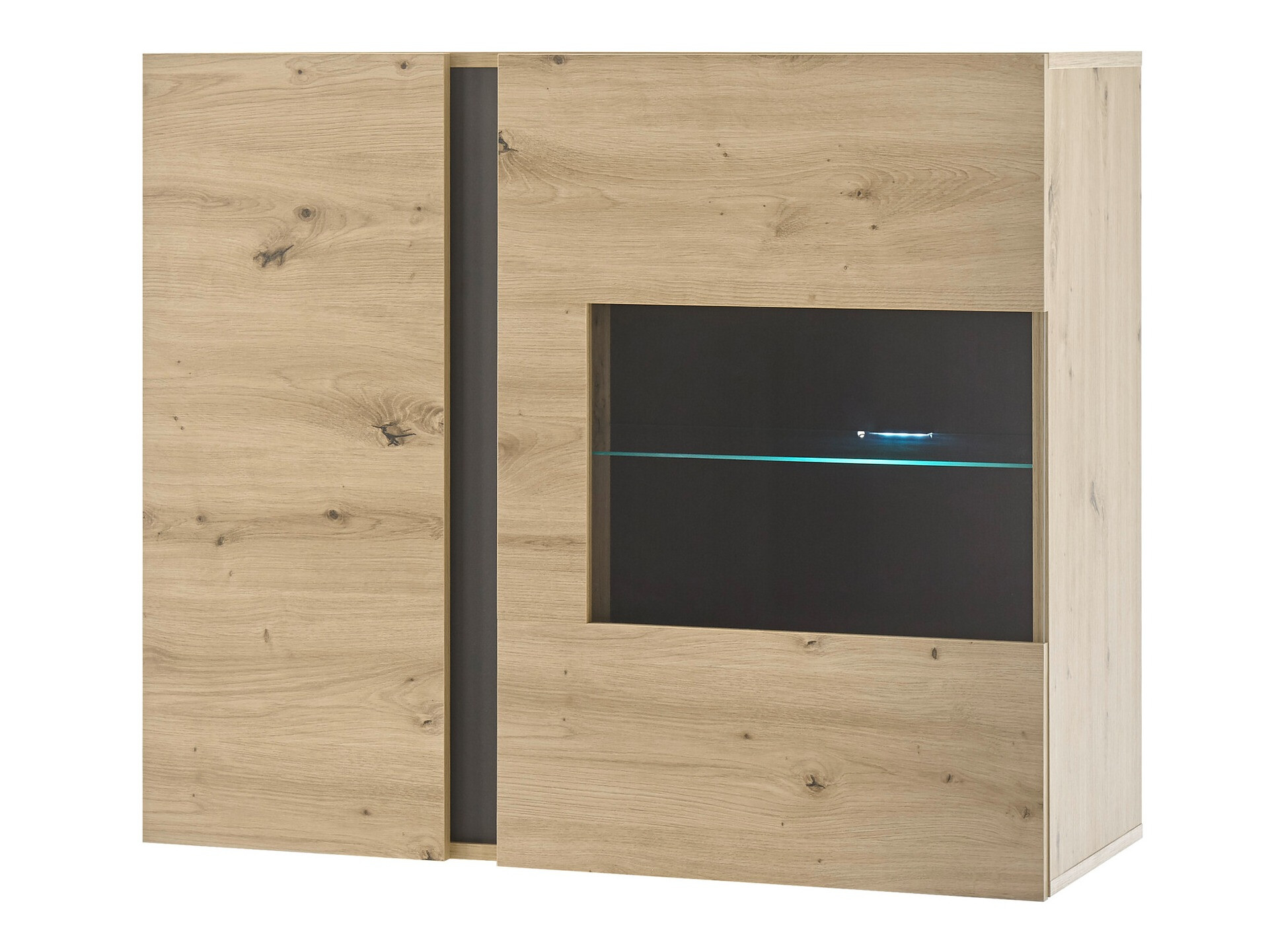 Armário suspenso Veropho 105 (Carvalho Artisan + Grafite)