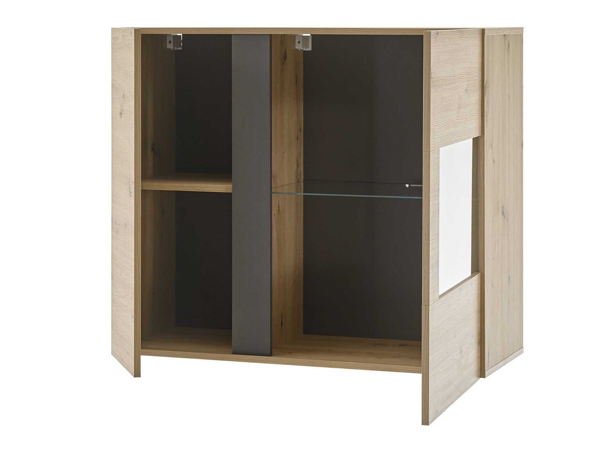 Armário suspenso Veropho 105 (Carvalho Artisan + Grafite)