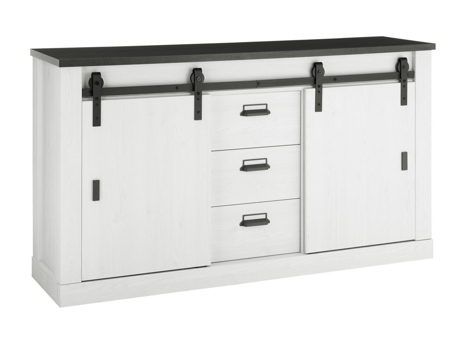 Cómoda Cirtale 116 (Antracite + Pinheiro branqueado)