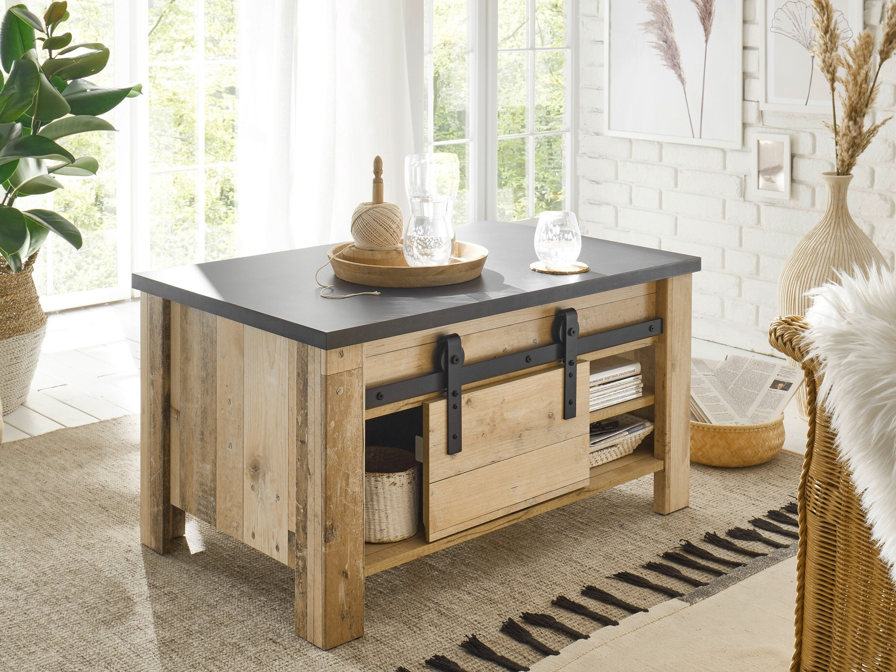 Mesa de centro Cirtale 111 (Antracite + Árvore envelhecida)