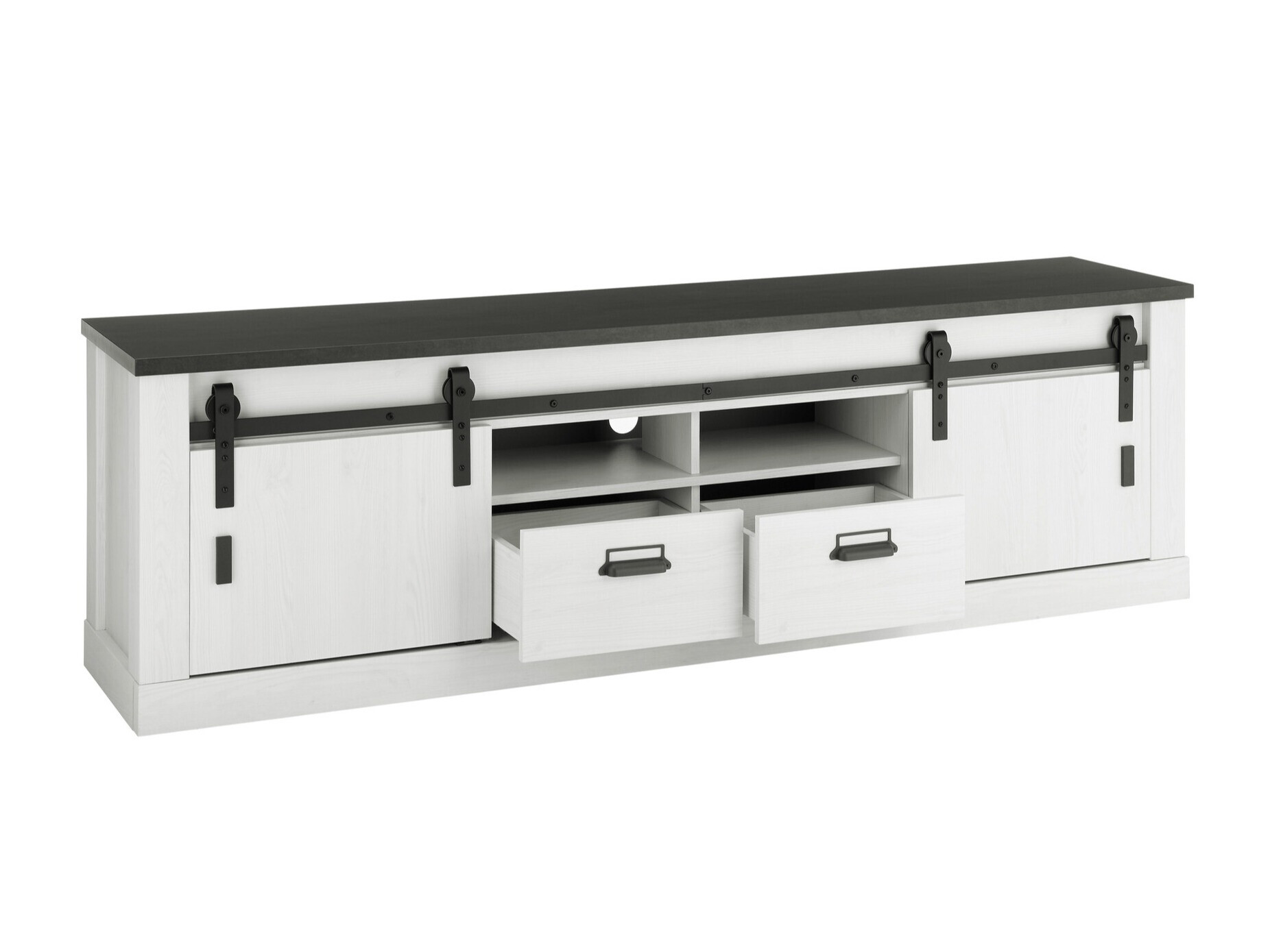 Móvel de TV Cirtale 113 (Antracite + Pinheiro branqueado)