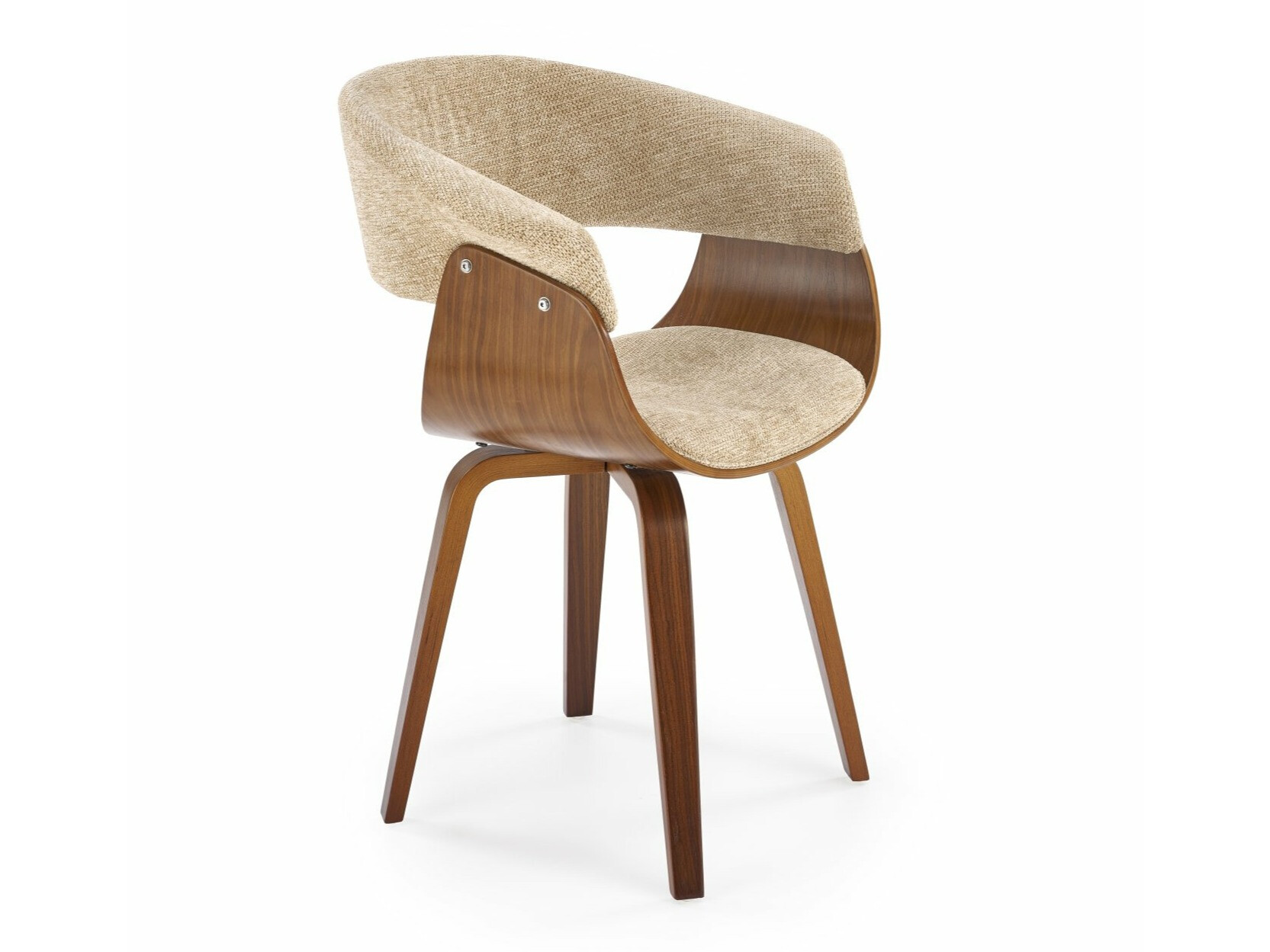 Cadeira Houston 1597 (Bege + Nogueira)