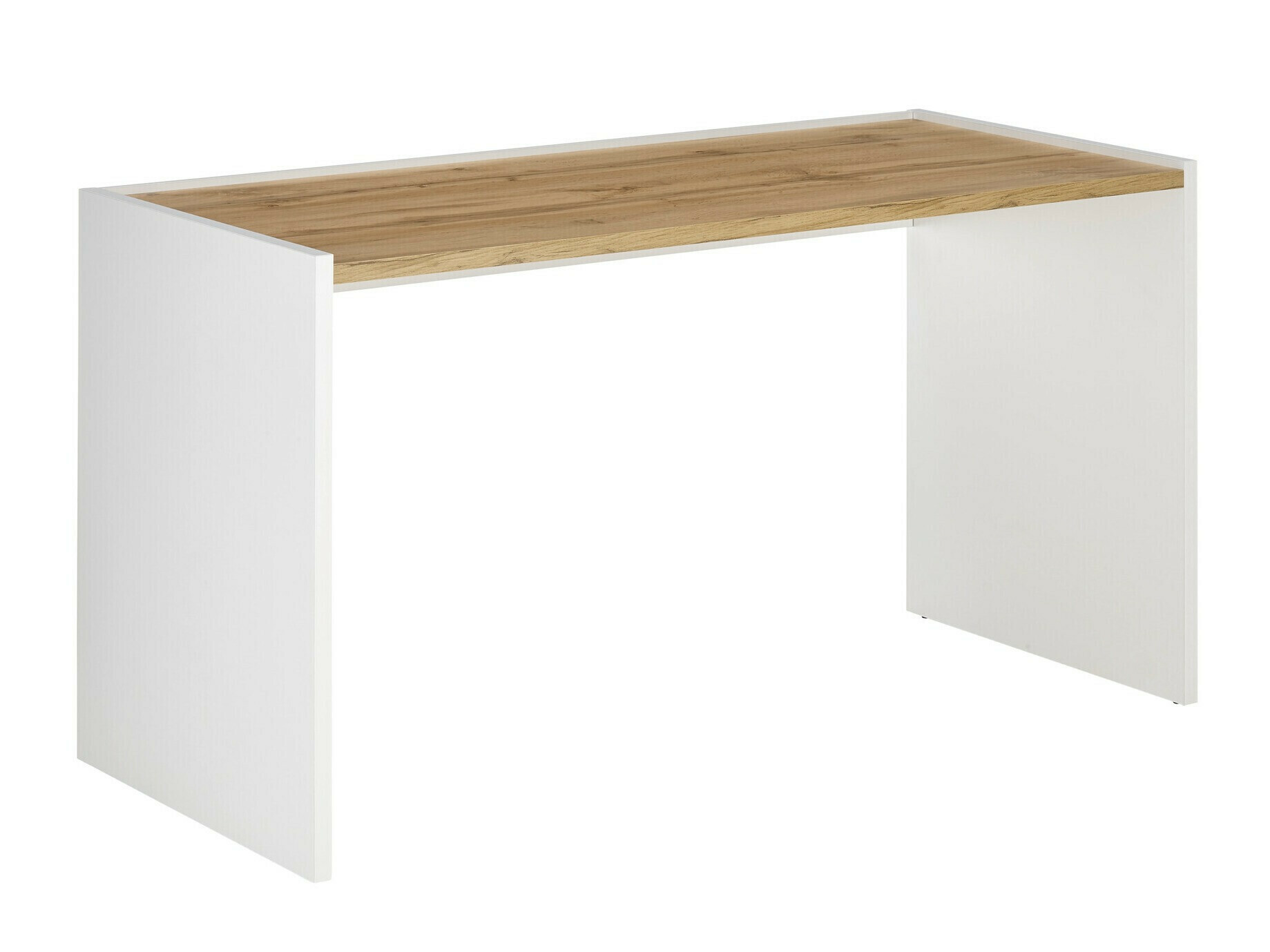 Conjunto para escritório em casa Elbsori 157 (Branco + Carvalho wotan)