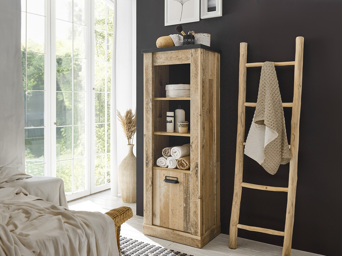 Estante Cirtale 123 (Árvore envelhecida + Antracite)