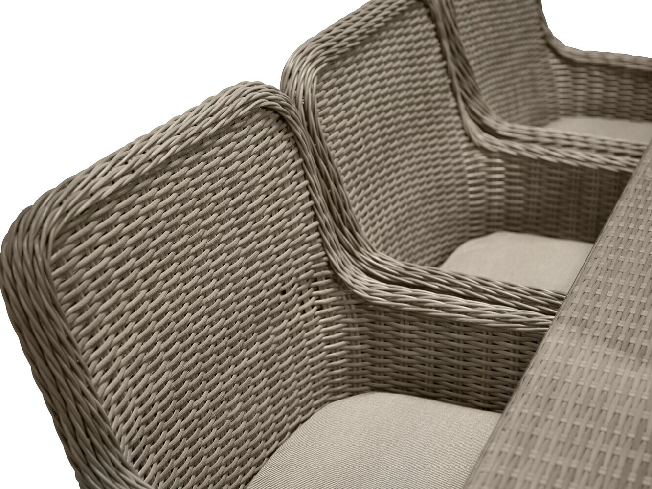 Conjunto de mesa e cadeiras Dallas 2201 (Castanho claro + Bege)