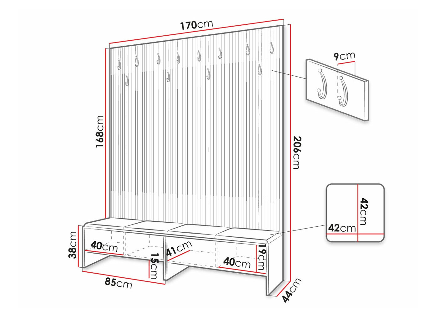Conjunto para corredor Donio V (Carvalho Artisan + Manila 02)