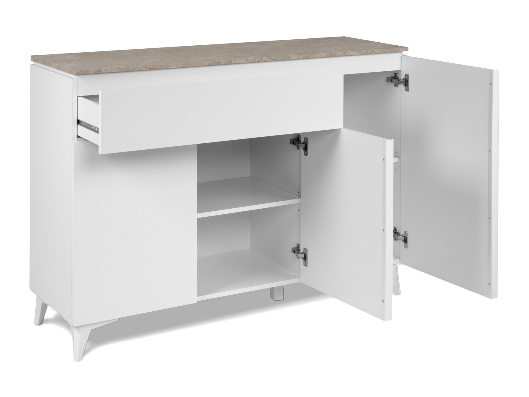 Cómoda Findlay V101 (Branco + Castanho claro)