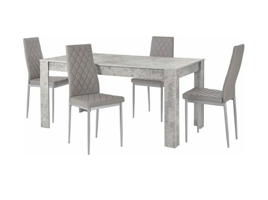 Conjunto para refeições Denton 601 (Cinzento + Prateado)