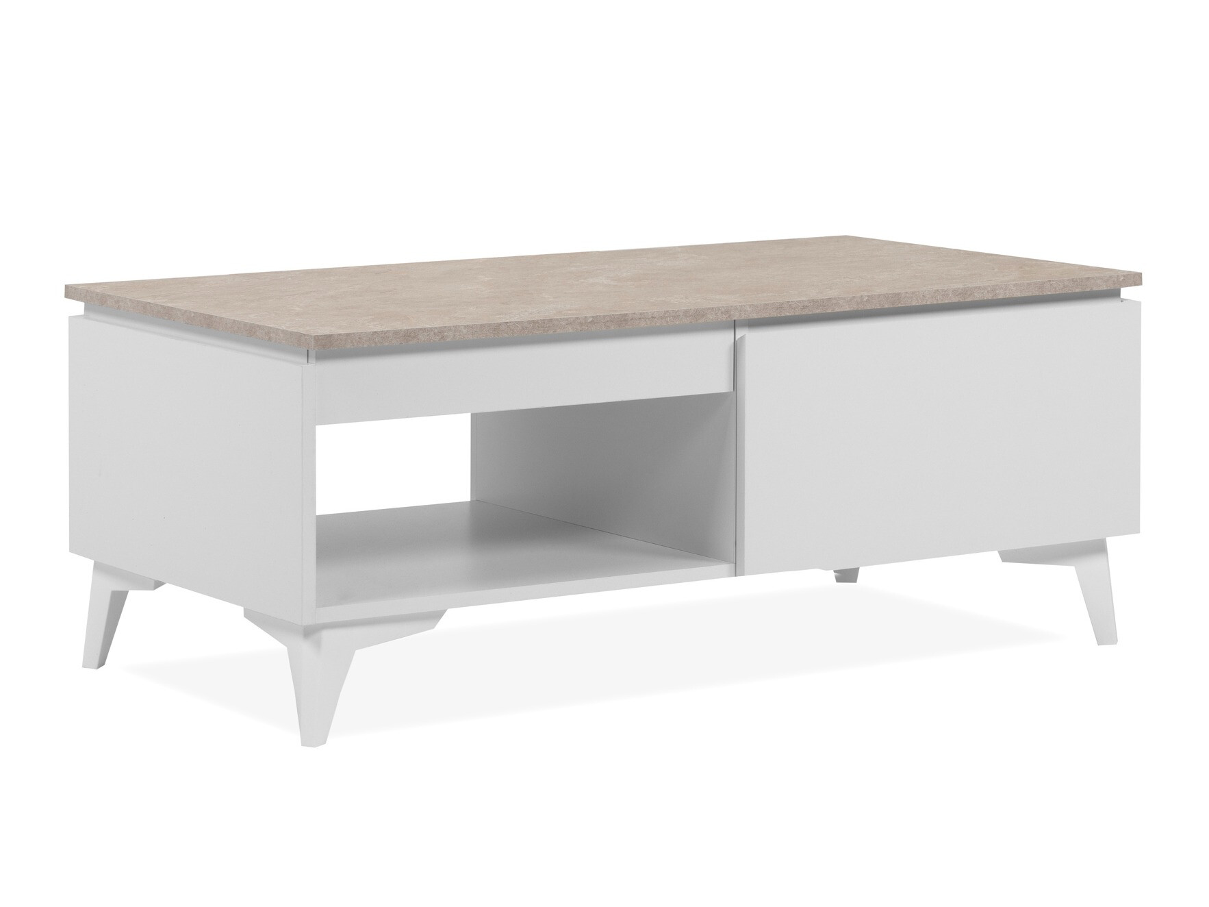 Mesa para revistas Findlay V103 (Branco + Castanho claro)
