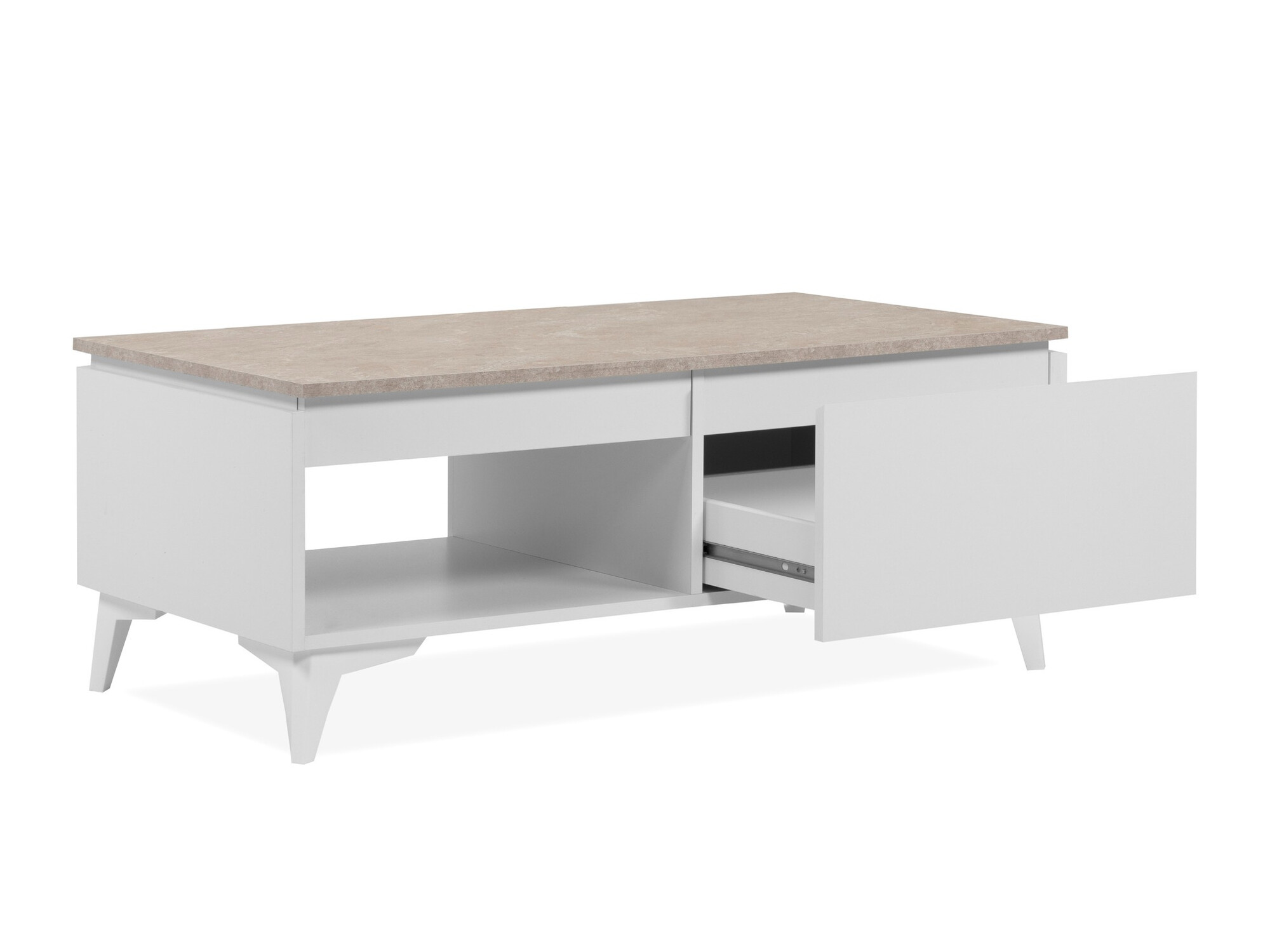 Mesa para revistas Findlay V103 (Branco + Castanho claro)
