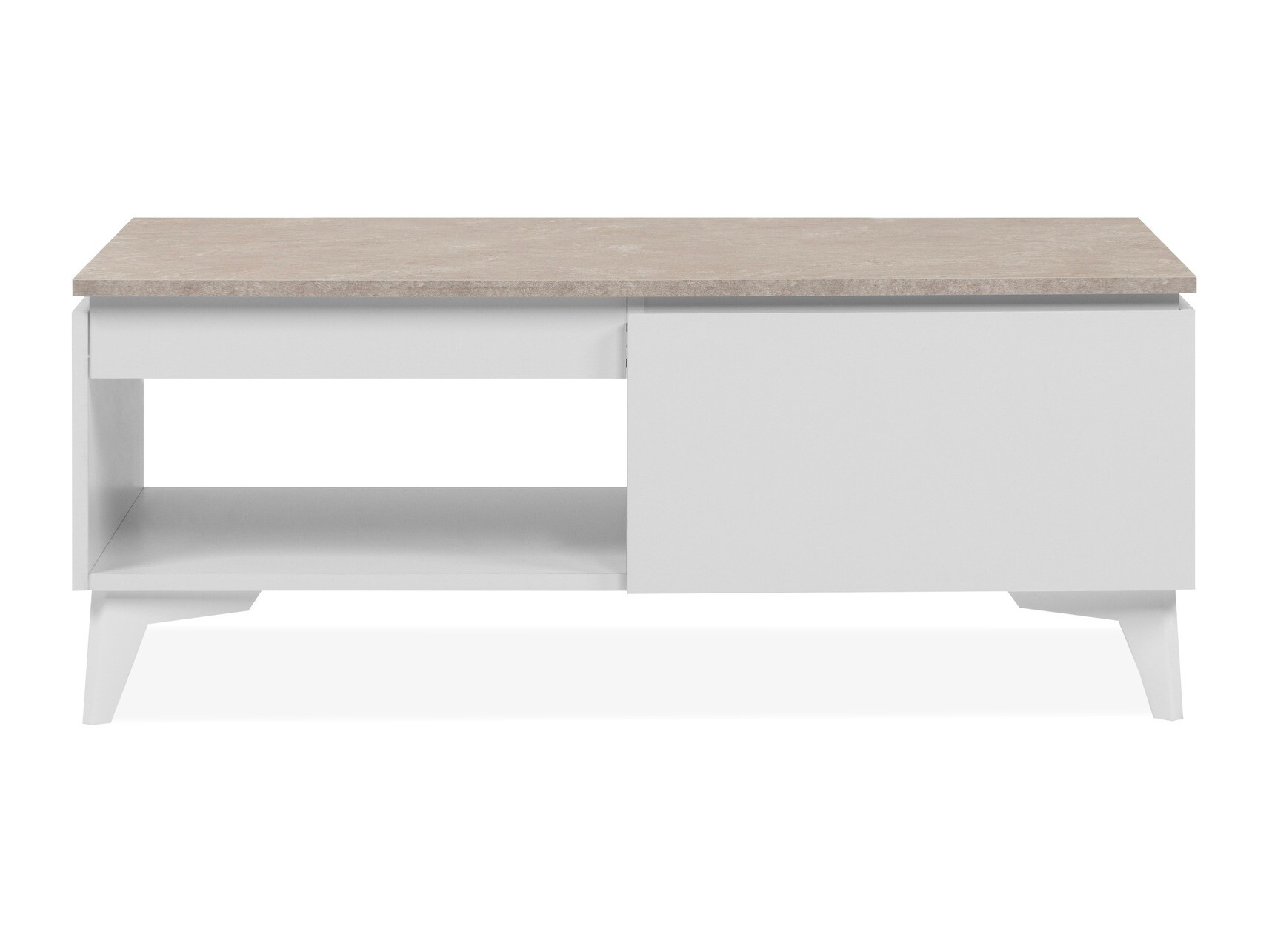 Mesa para revistas Findlay V103 (Branco + Castanho claro)