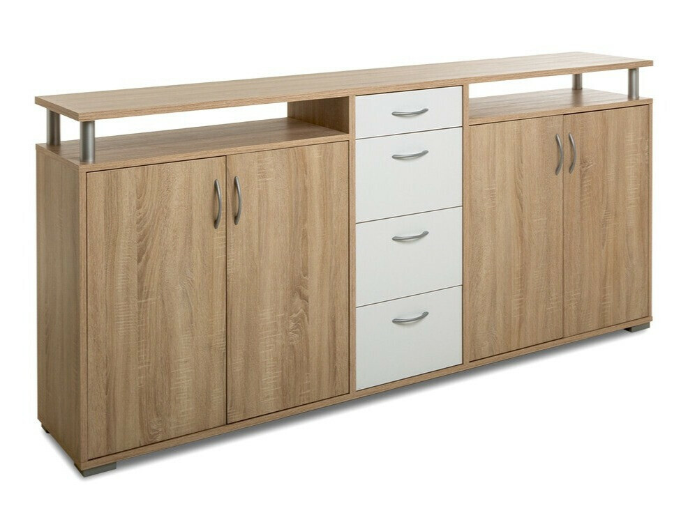 Cómoda Findlay 114 (Carvalho sonoma + Branco)