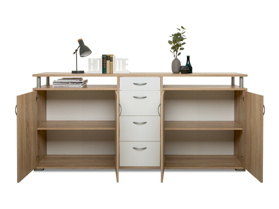 Cómoda Findlay 114 (Carvalho sonoma + Branco)