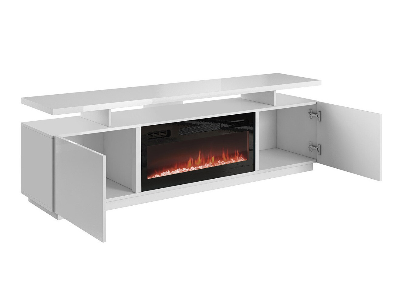 Móvel de TV Charlotte 151 (Grafite + Grafite brilhante)