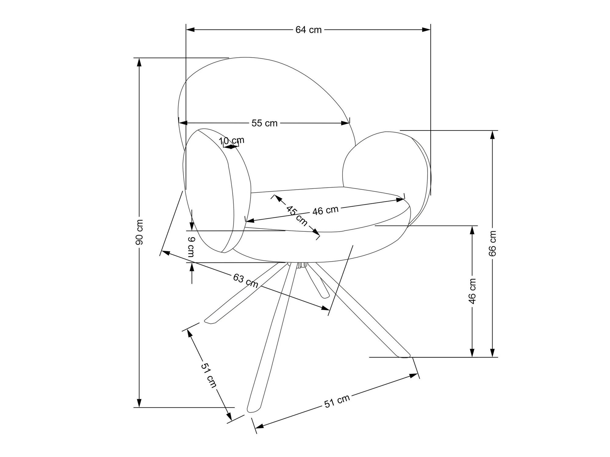 Cadeira Houston 1527 (Cappucino + Preto)