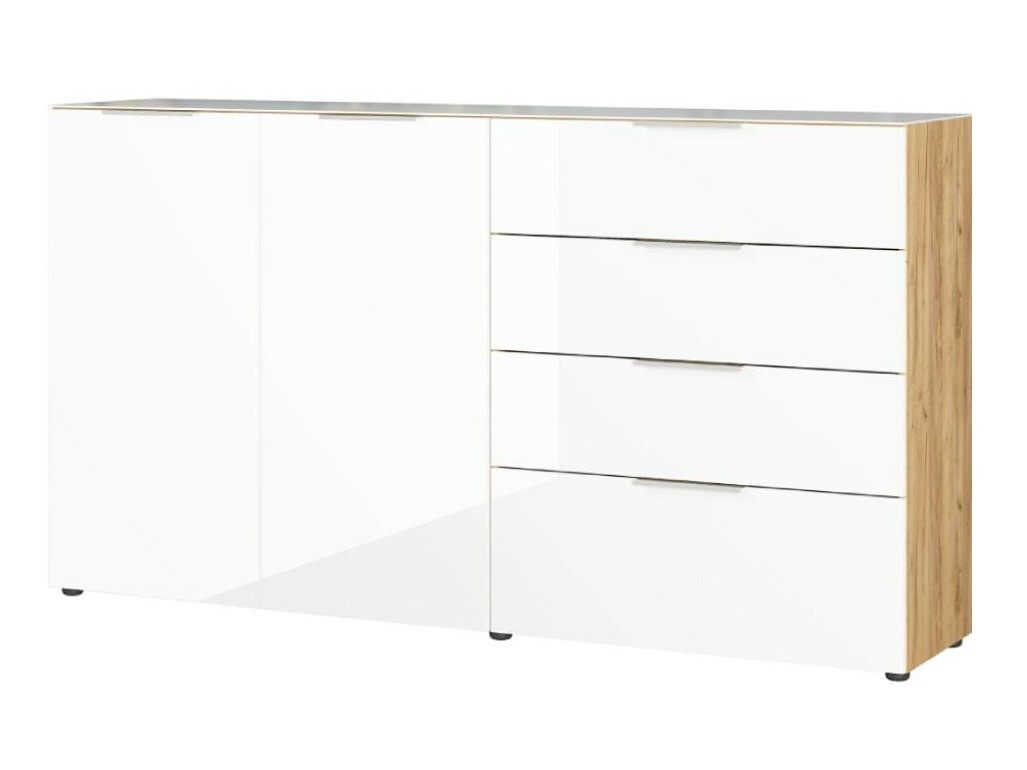 Cómoda Sacramento 302 (Branco + Navarra carvalho)