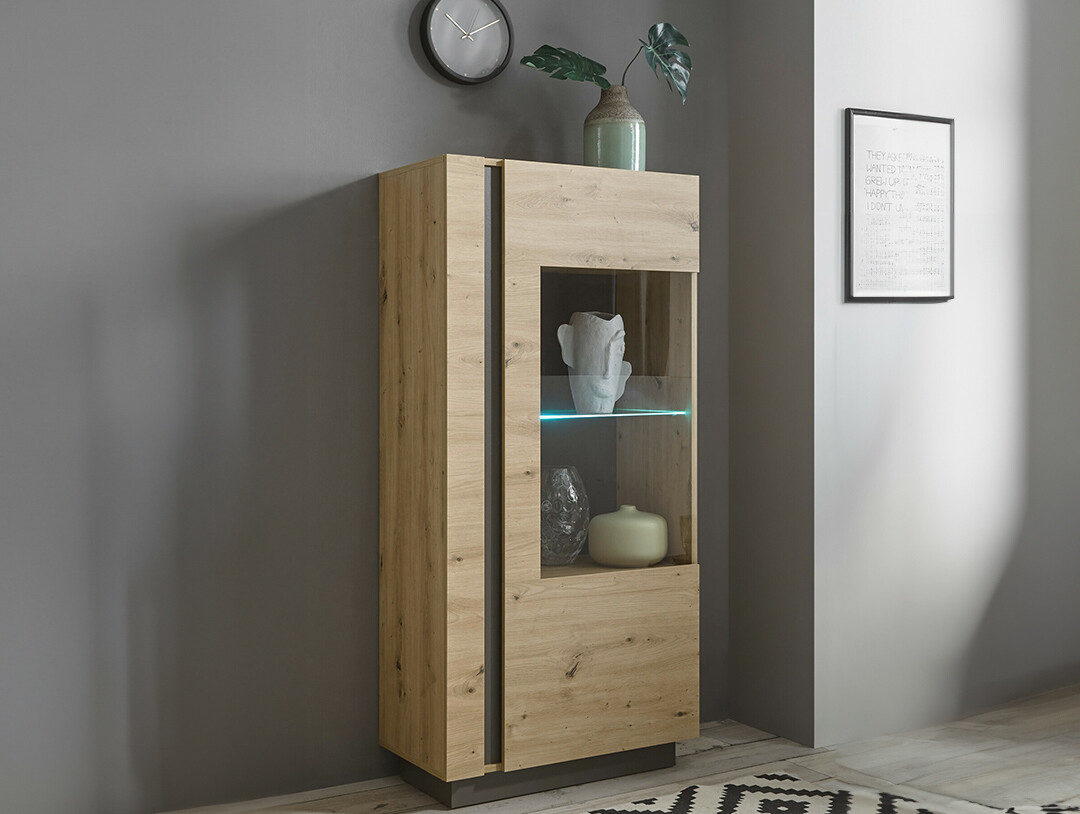 Estante Veropho 101 (Carvalho Artisan + Grafite)