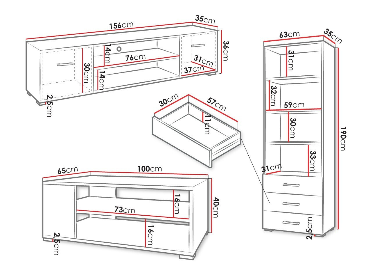Conjunto para sala de estar Comfivo Casus II