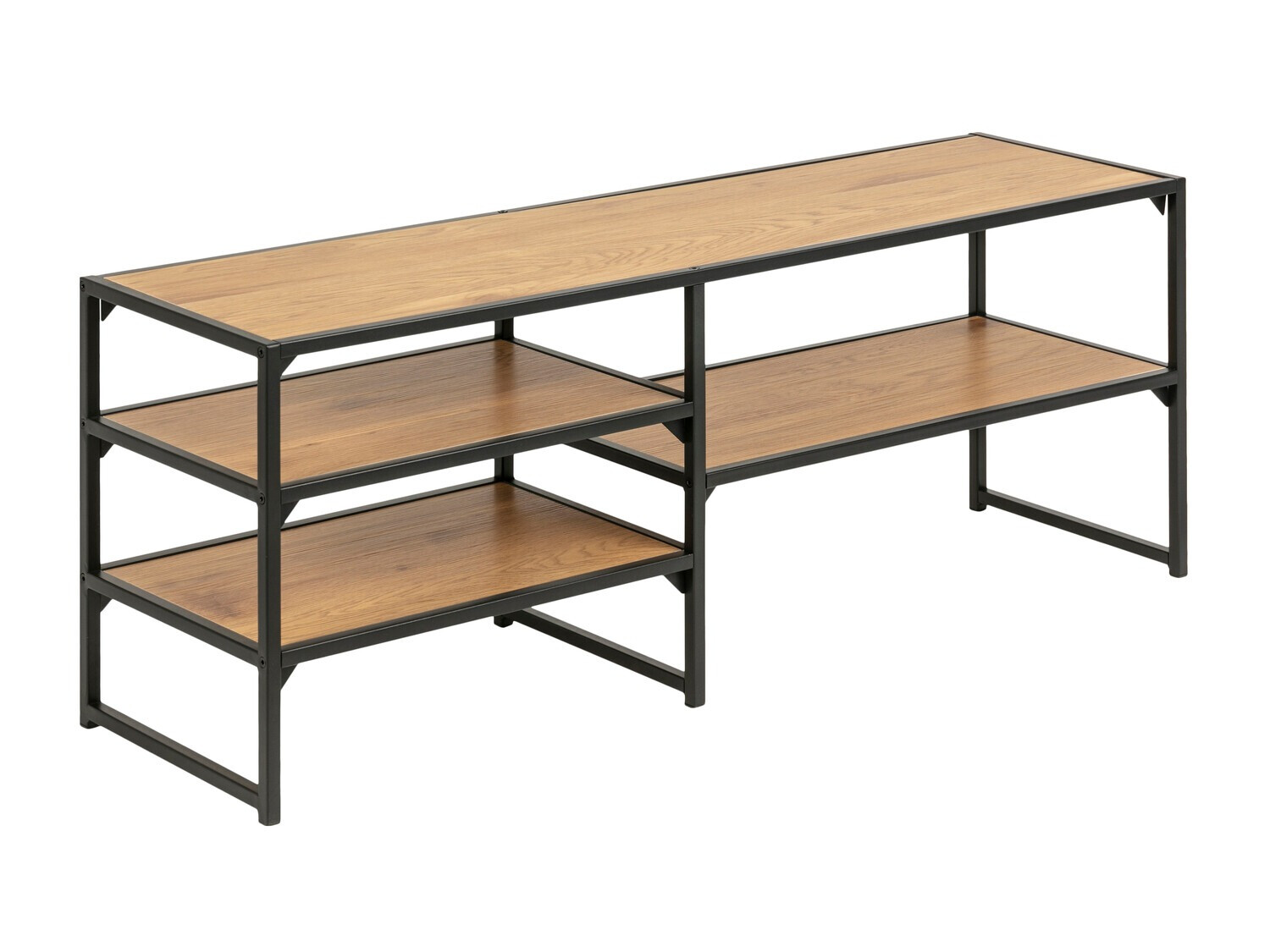 Móvel de TV Norsica Sevferi 135 (Carvalho rústico + Preto)