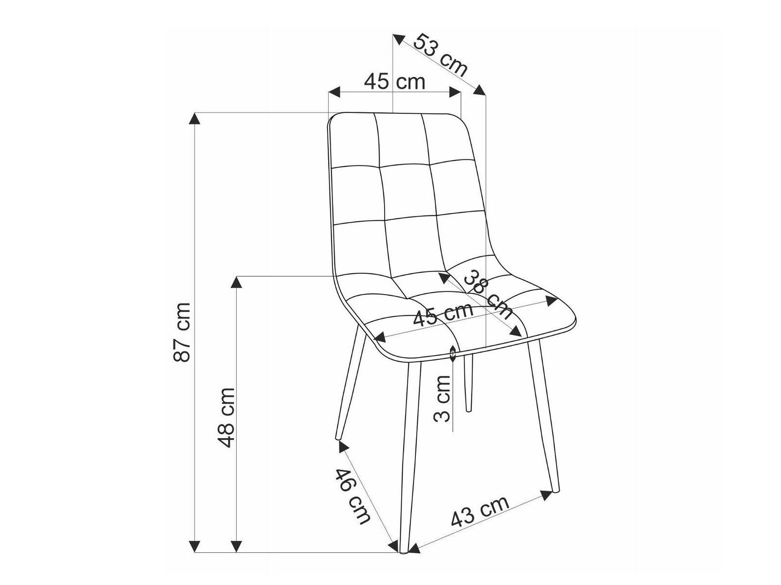 Cadeira Houston 1630 (Preto)