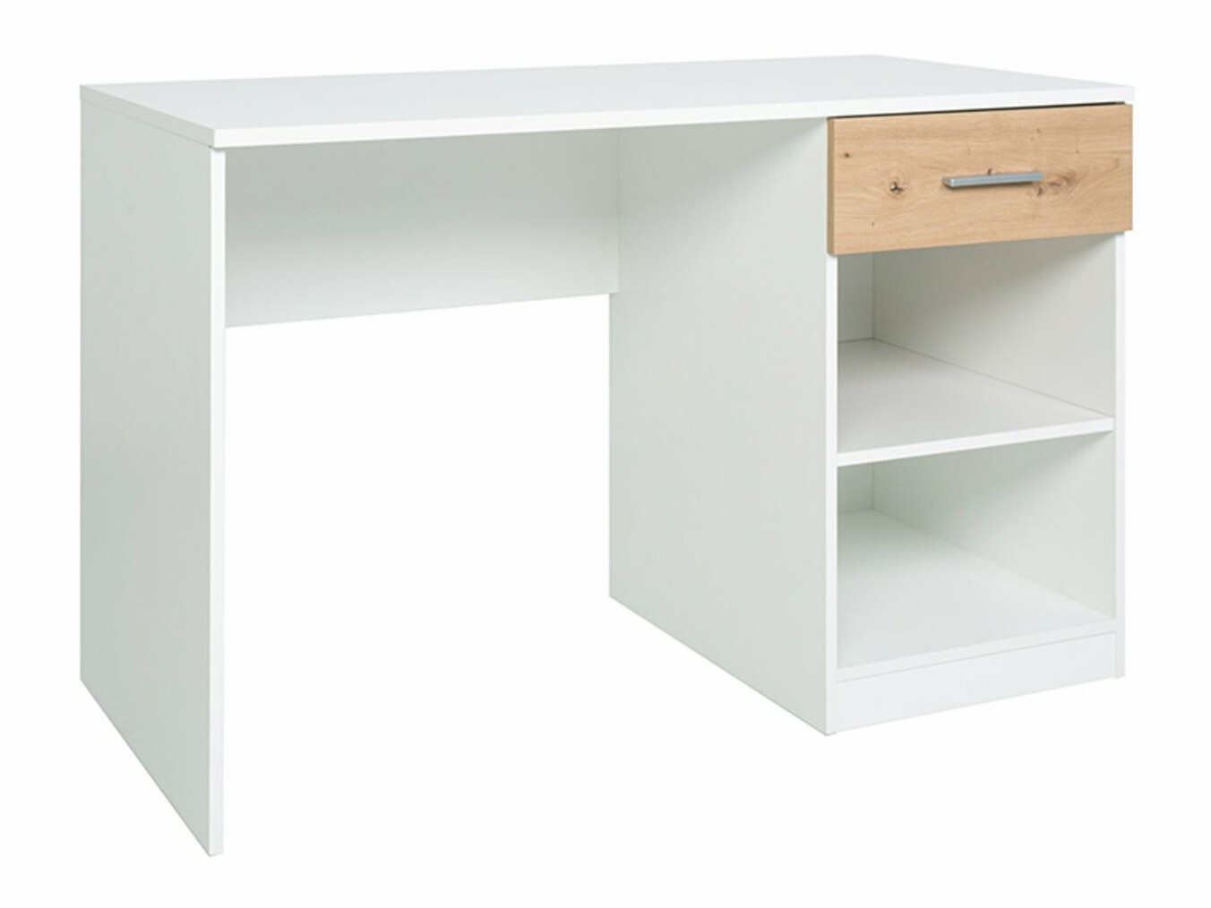 Mesa de escritório Boston 426 (Branco + Carvalho Artisan)