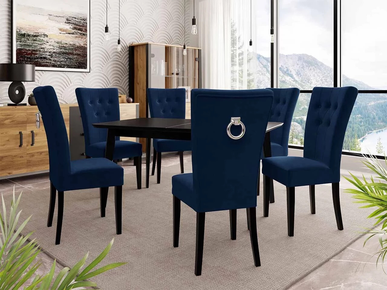 Cadeira Racine 108 (Preto + Magic Velvet 2216)