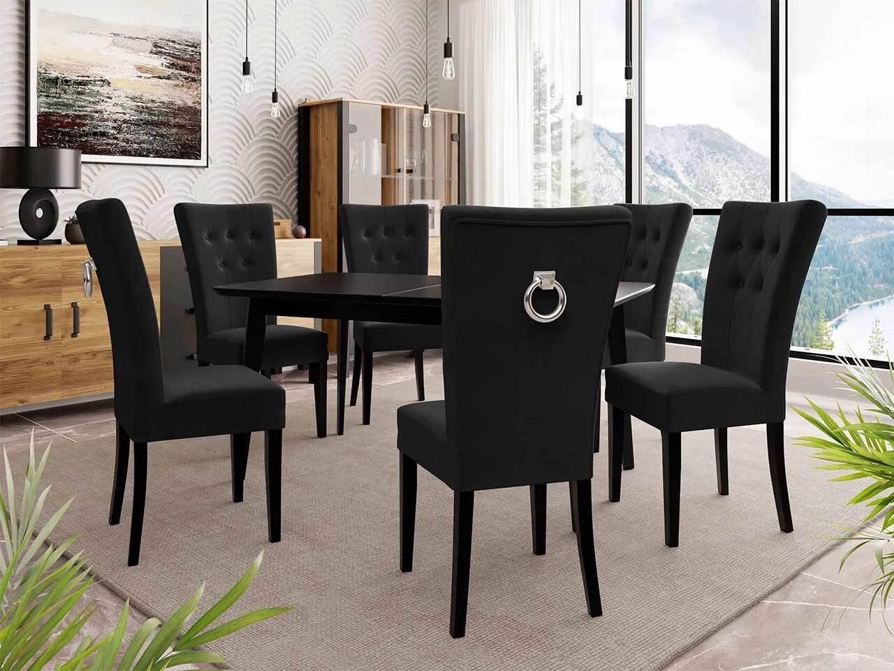 Cadeira Racine 108 (Preto + Magic Velvet 2219)
