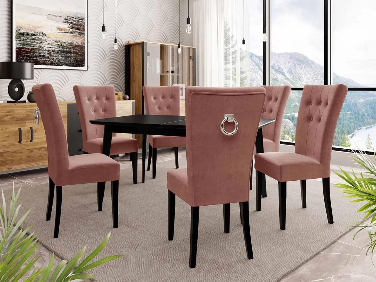 Cadeira Racine 108 (Preto + Magic Velvet 2258)