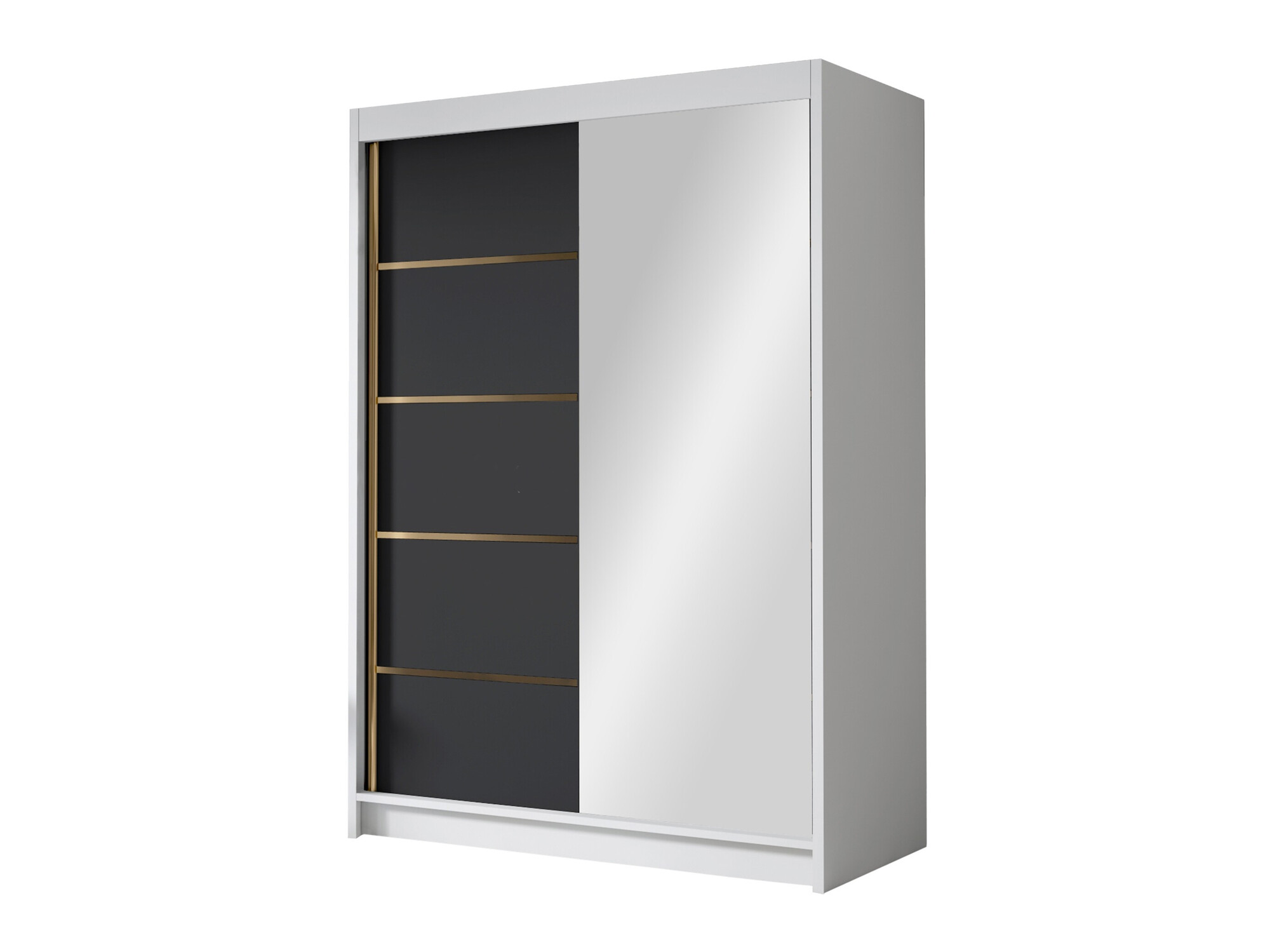 Roupeiro Closico Fornix III (Branco + Preto)