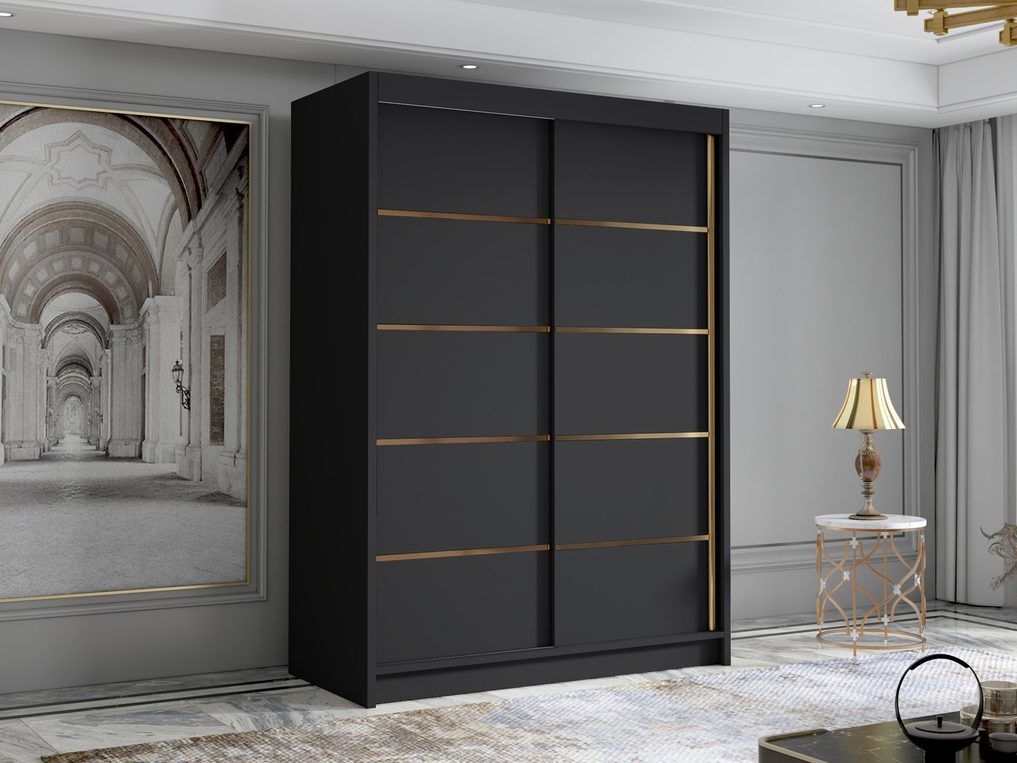 Roupeiro Closico Fornix III (Preto)