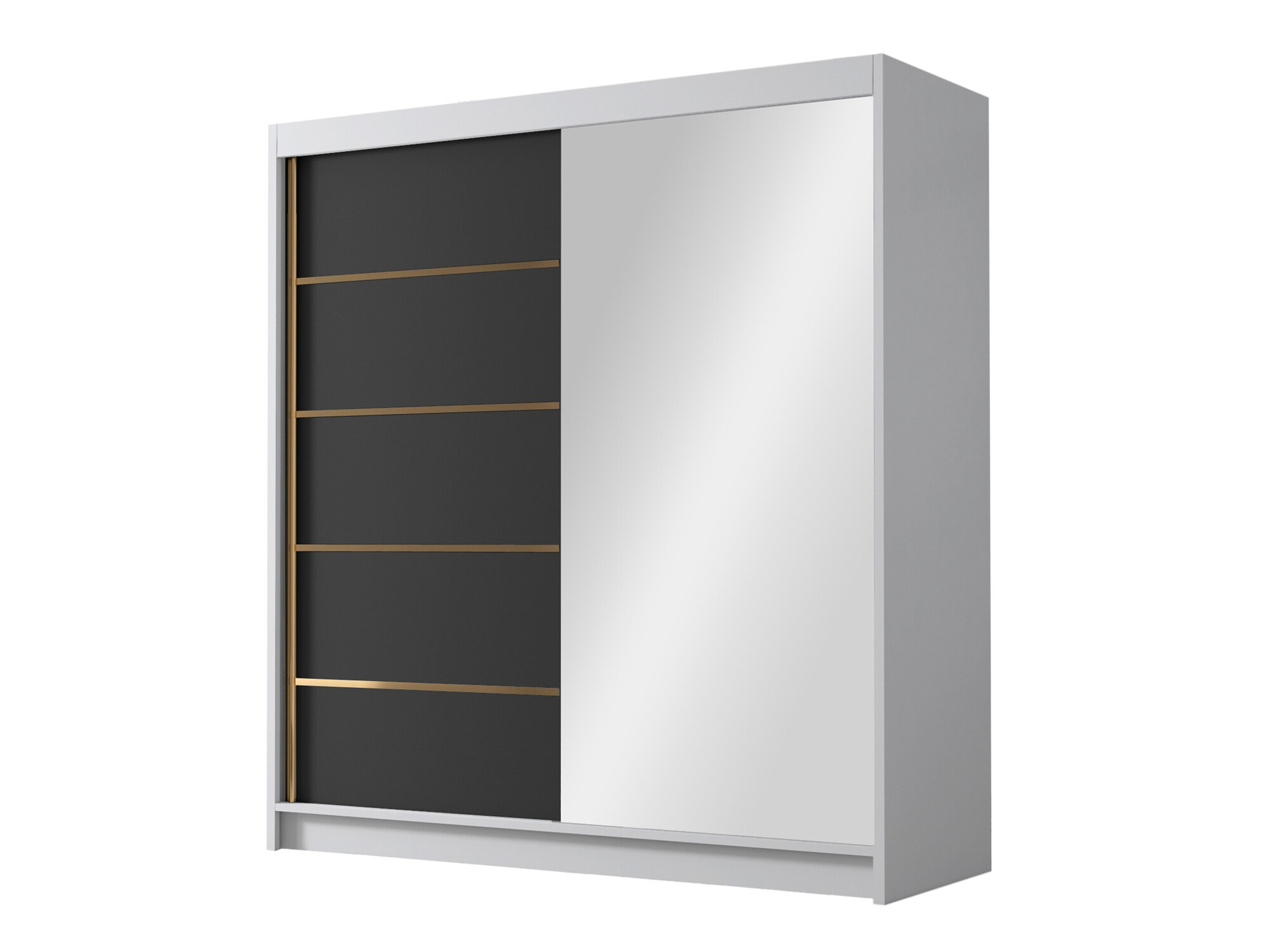 Roupeiro Closico Vallor III (Branco + Preto)