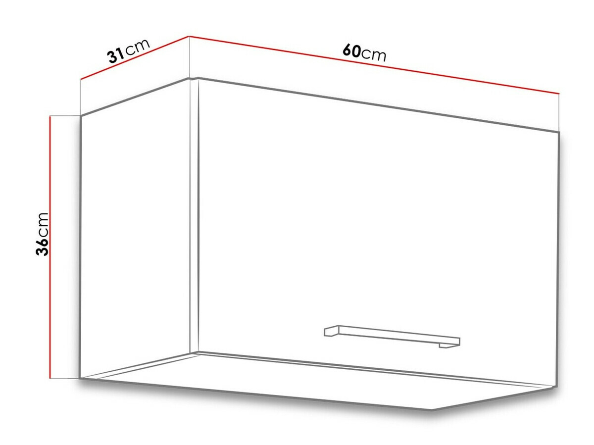 Armário modular suspenso Wood White 111
