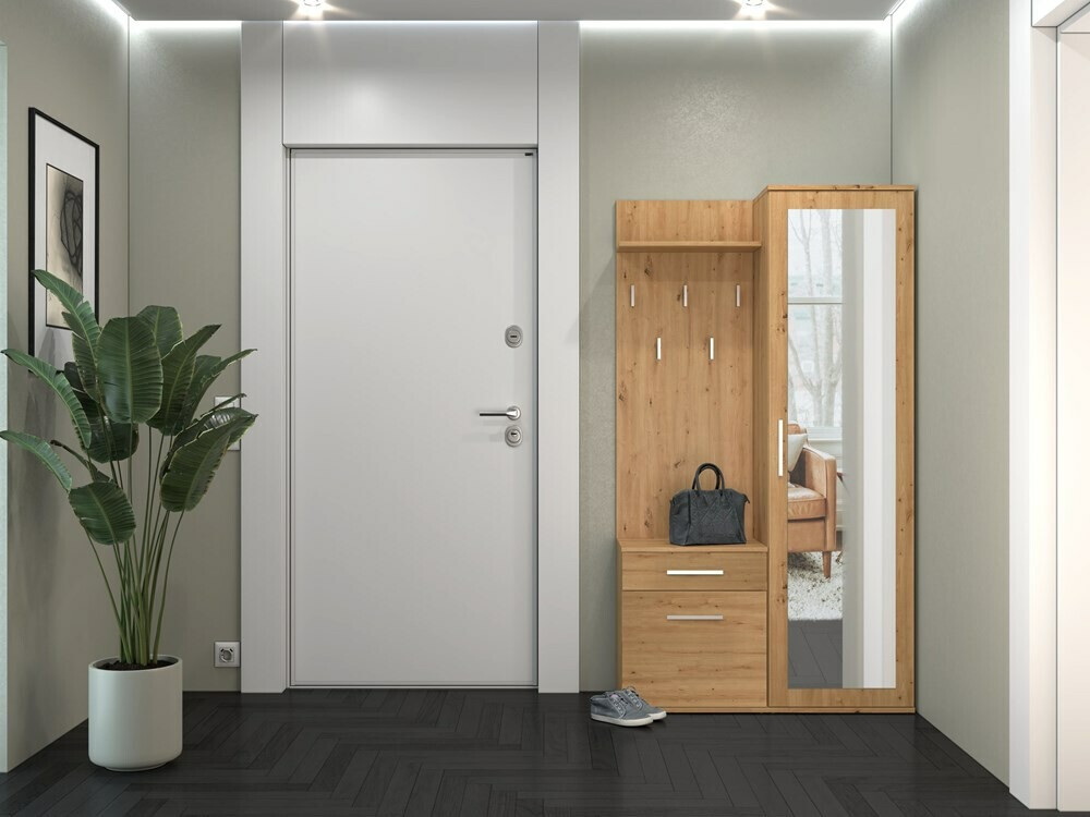 Conjunto para corredor Mandeville 126 (Carvalho Artisan)