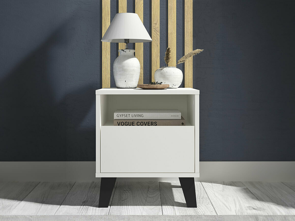 Mesa de cabeceira Mandeville 123 (Branco)
