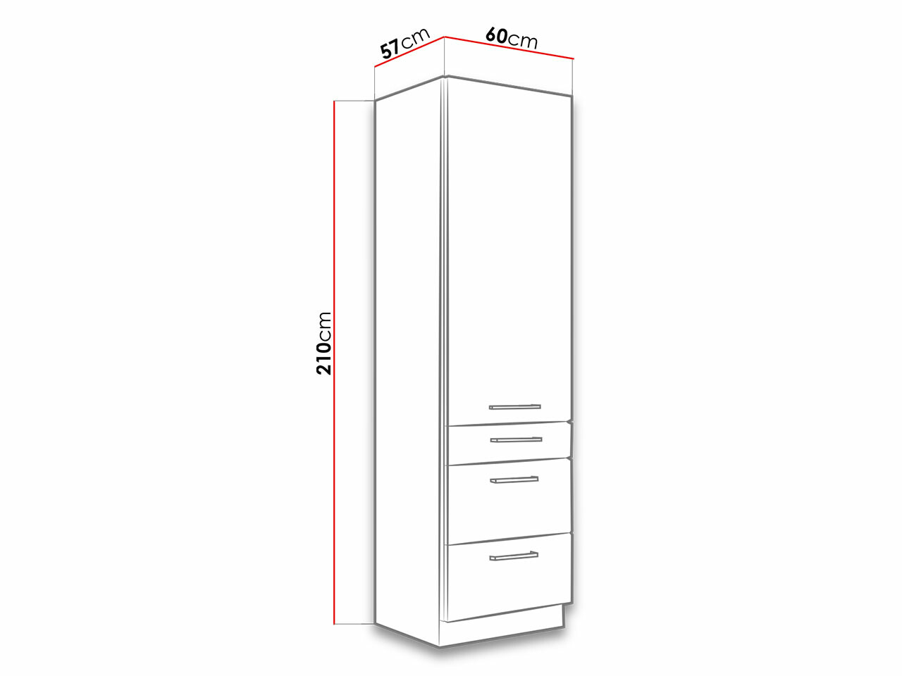 Armário modular com portas Wood Dark 121