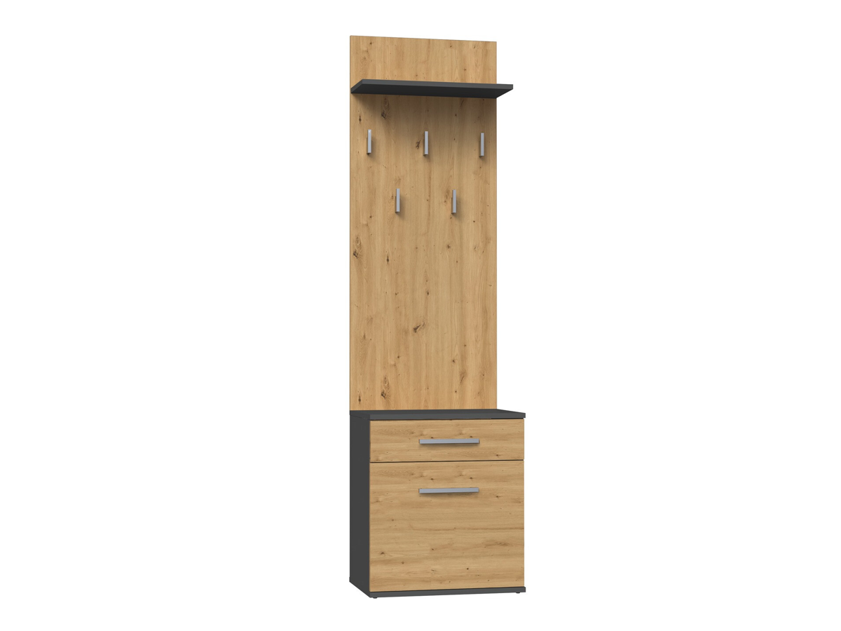 Conjunto para corredor Mandeville 129 (Carvalho Artisan + Antracite)