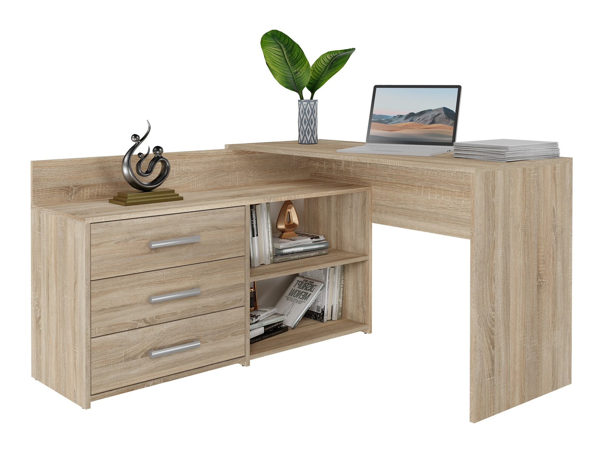 Mesa de escritório para cantos Mandeville 131 (Carvalho sonoma)