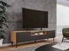 Móvel de TV Romseru 105 (Preto + Carvalho Artisan)