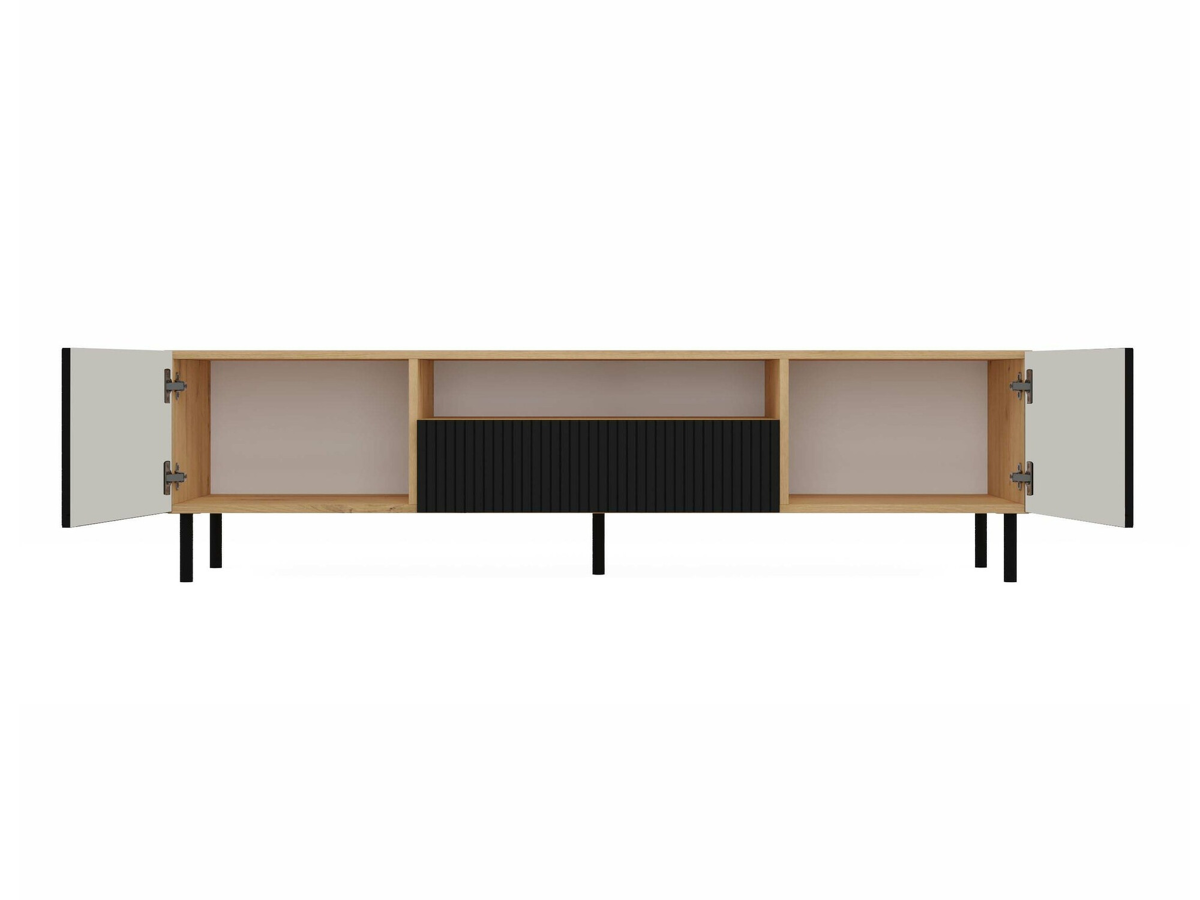 Móvel de TV Romseru 105 (Preto + Carvalho Artisan)