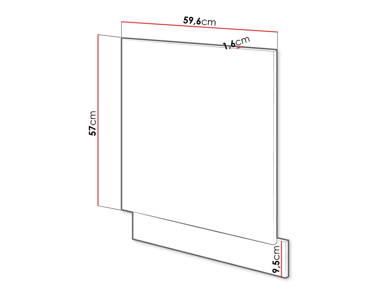Porta para lava-louça Wood Dark 116