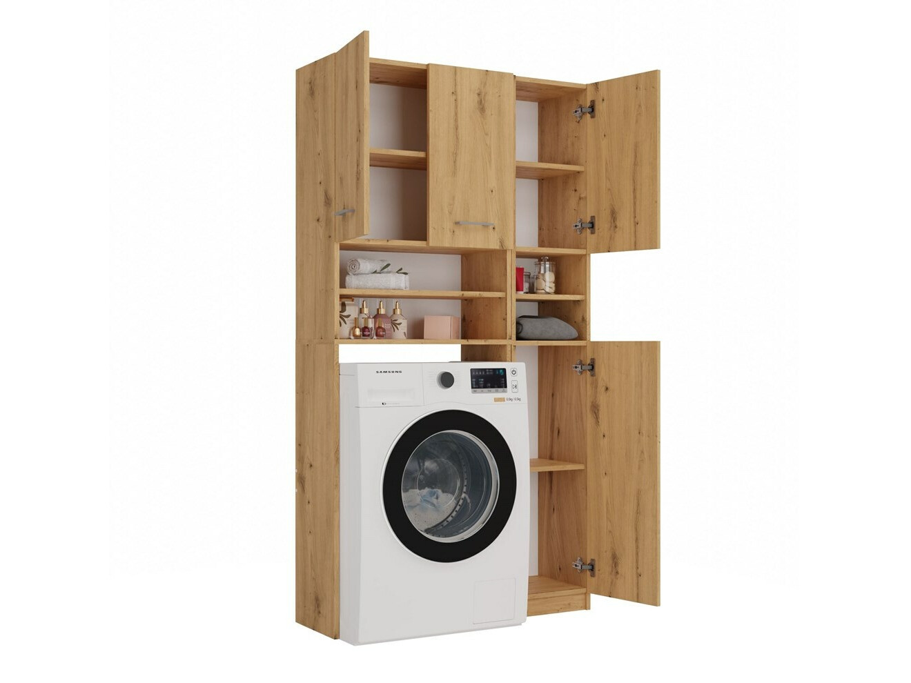 Prateleira para casa de banho Mandeville 128 (Carvalho Artisan)