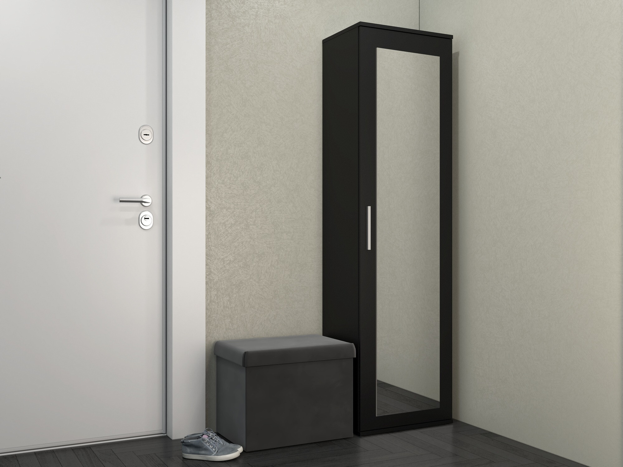 Roupeiro Mandeville 127 (Preto matte)