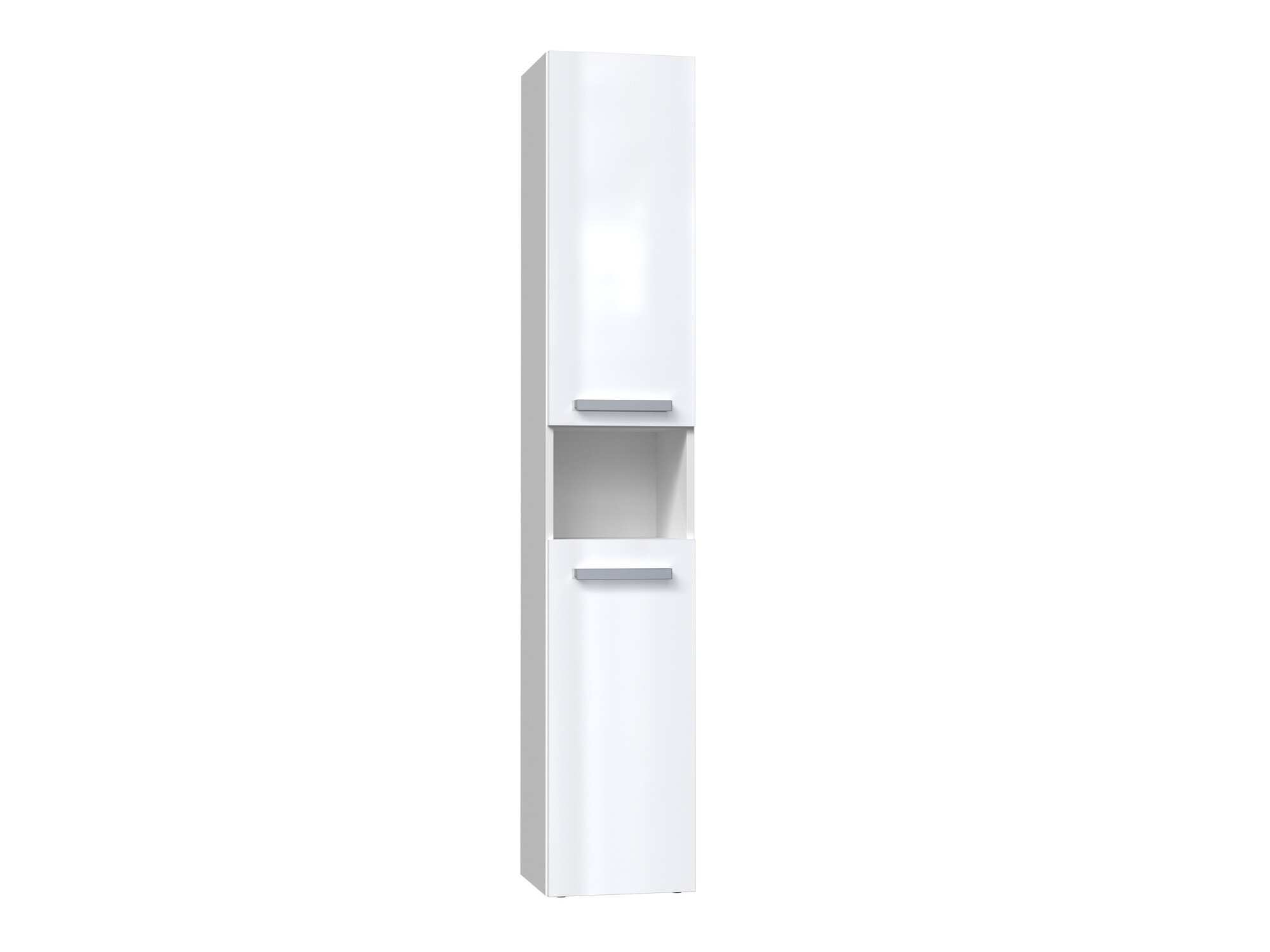 Armário colocado para casa de banho Nolmaru 104 (Branco + Branco brilhante)