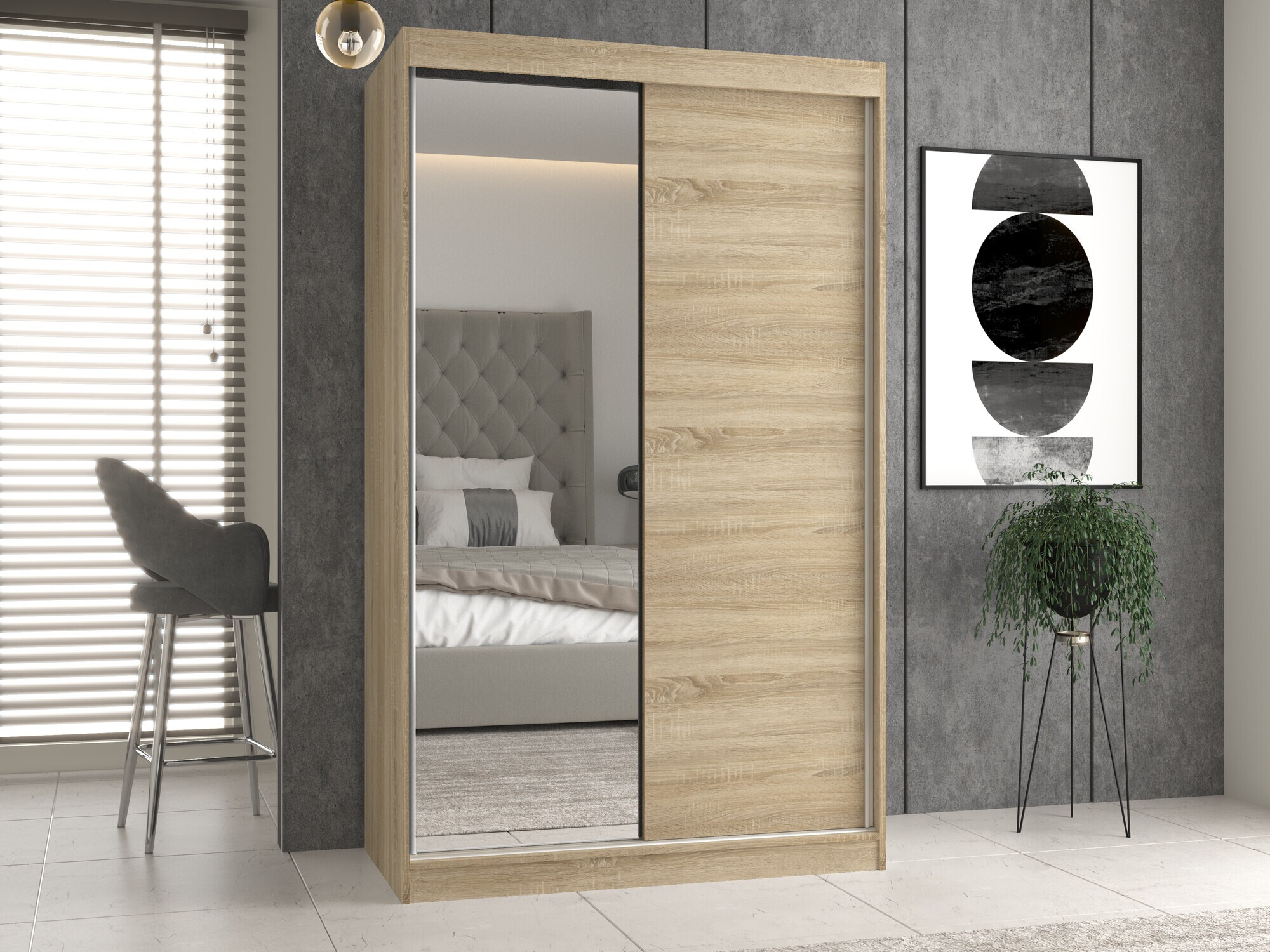 Roupeiro Mandeville 155 (Carvalho sonoma)